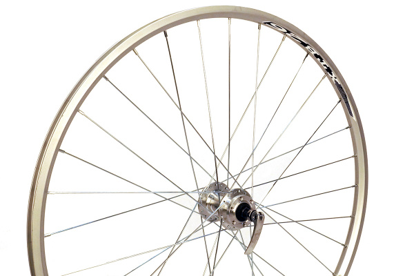 Колесо 27,5" MTB,переднее,под диск IS6, двойной обод 2XTB-26,алюм.сплав,серебристый, втулка JY-D041DSE,крепление ротора IS6